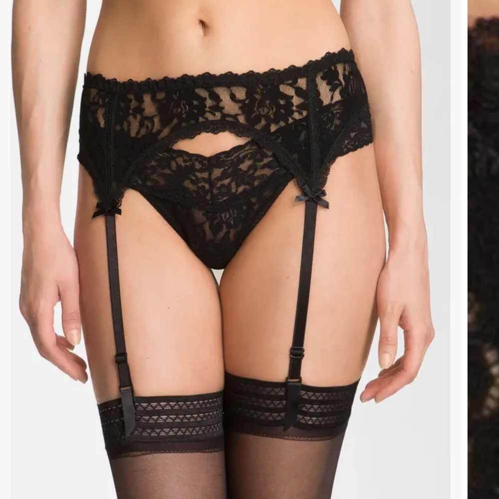 Hanky Panky Black Lace Garter Belt